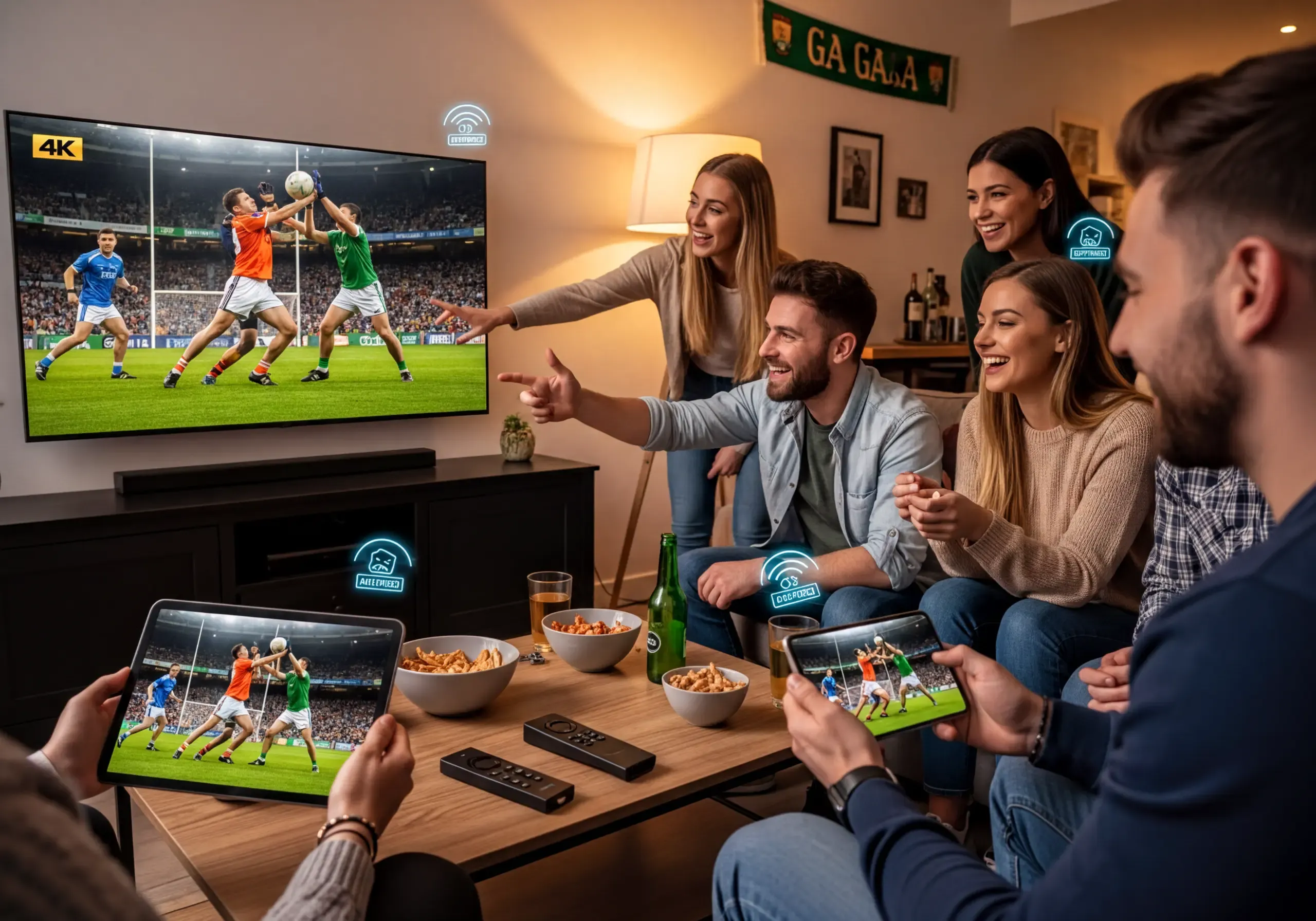 IPTV Ireland Device Compatibility 2026 — Firestick, Smart TV, Phone, Tablet & More IPTV Ireland setup on Firestick, Smart TV, Android box, iPhone, tablet and laptop — one Emerald IPTV subscription works on all devices